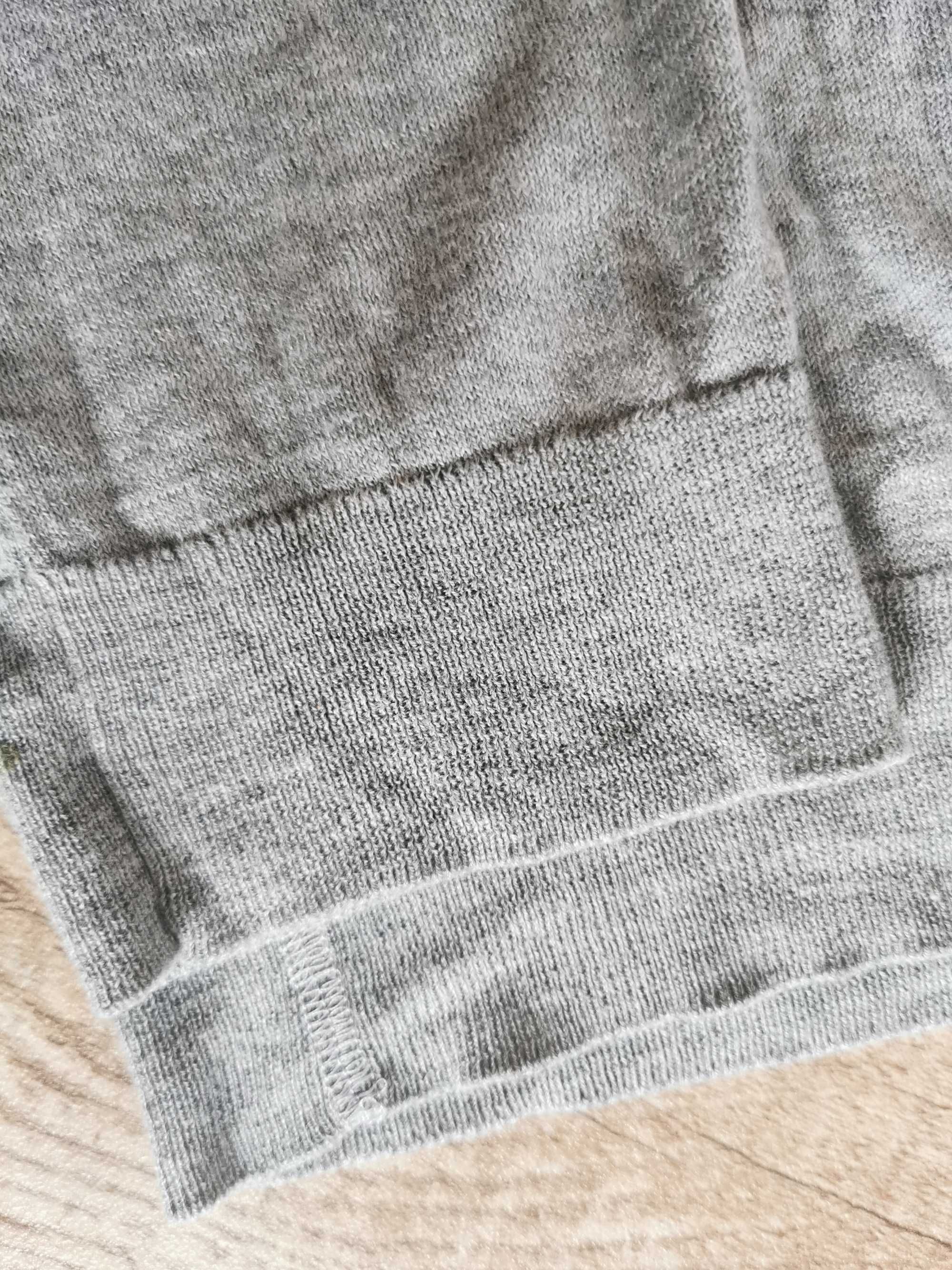 Cienki sweter kaszmir Tommy Hilfiger szary XL