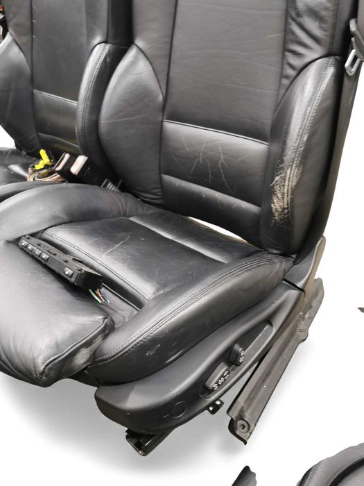 Wnetrze fotele sportsitze czarna skora grzane BMW E46 Cabrio kabriolet