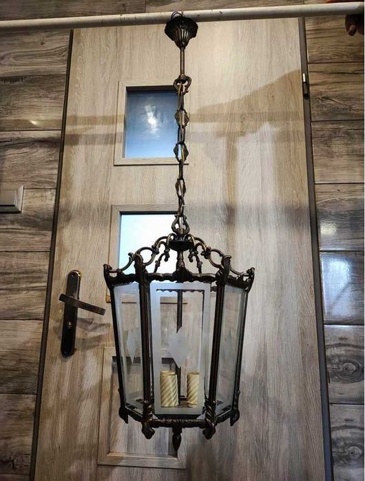 Art deco,mosiężna lampa,latarnia do pokój,hol itp.