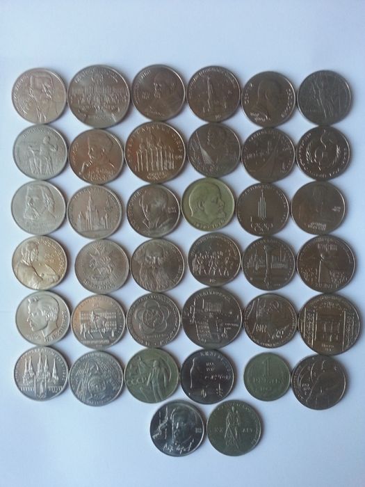 Монеты СССР 1, 3, 5 рублей (1964-1991 года)