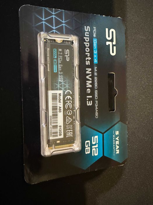 Dysk twardy SSD NVMe PCIe 512GB Silicon Power nowy