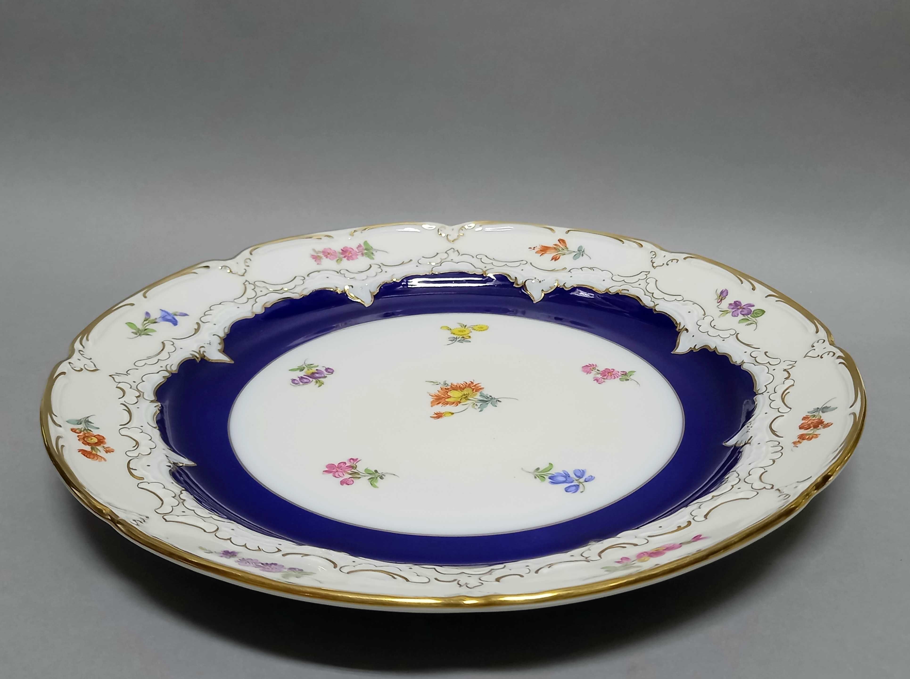 Kobaltowa patera, B-Form, Miśnia, Meissen