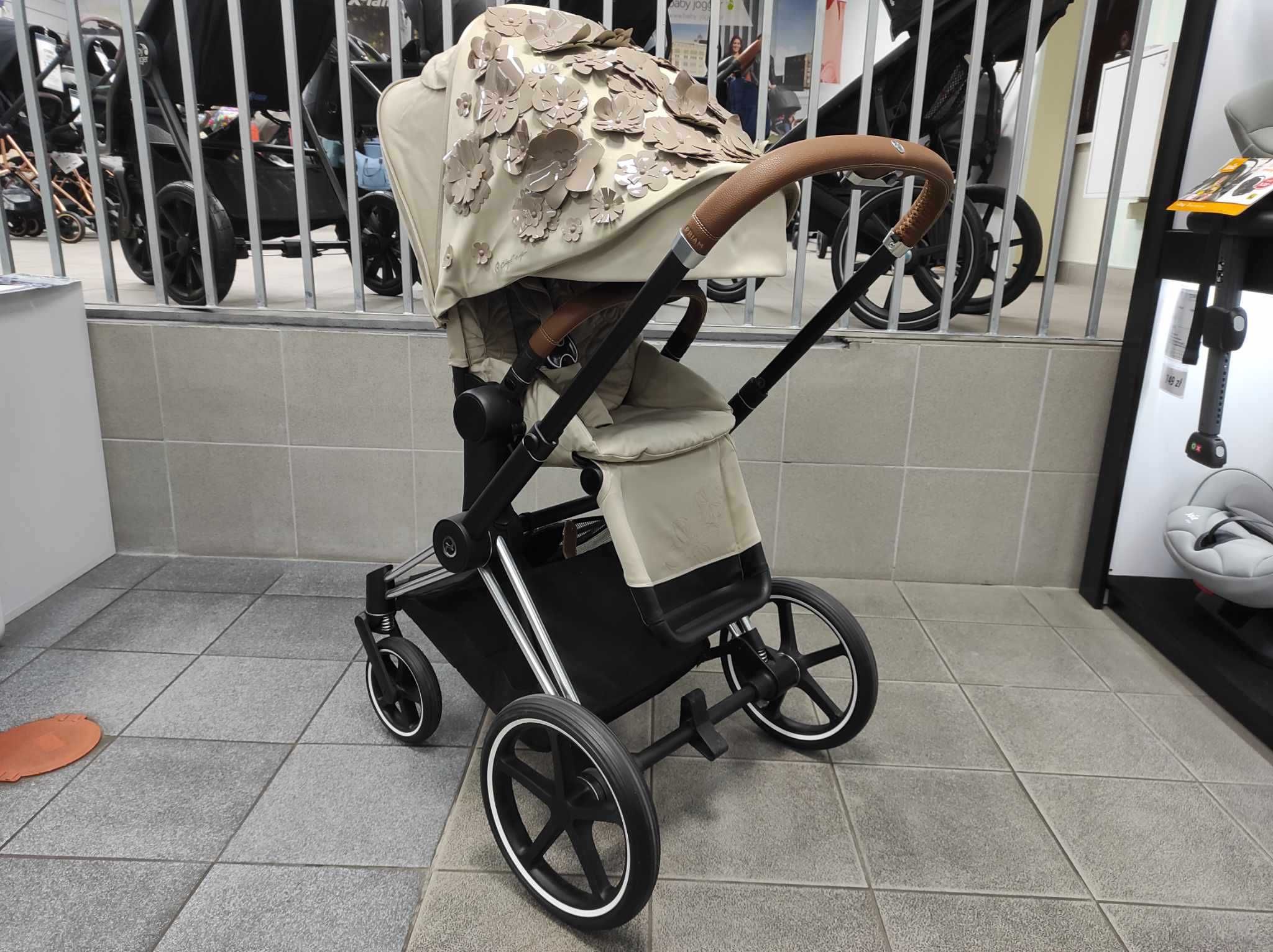 Cybex Wózek dziecięcy Priam 3.0  Chrome-Brown 2w1 Simply Flowers Beige