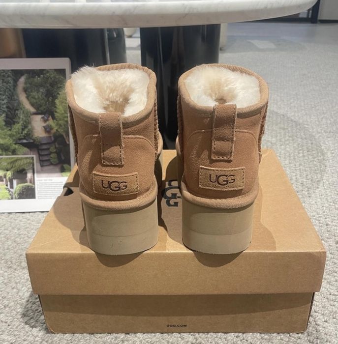 UGG beżowe brązowe buty na zime z futrem ocieplane obuwie kobiece NOWE