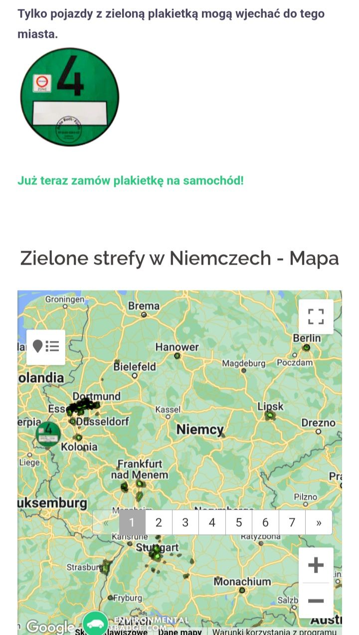 Naklejki Plakietki Ekologiczne Umwelt Zone