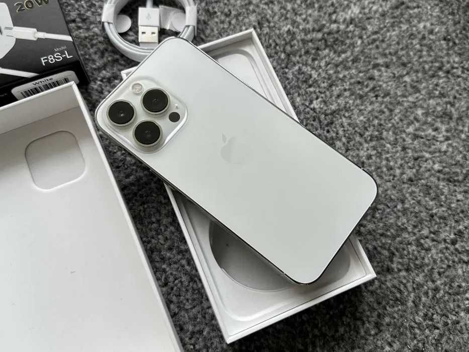 iPhone 13 Pro 128GB SILVER WHITE BIAŁY Silver Bateria 98% + SZKŁO