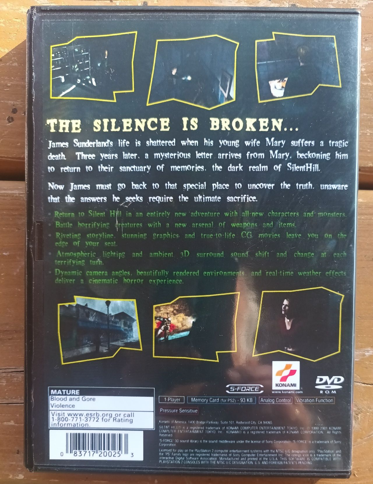 Puste pudełko do gry Silent Hill 2.  BEZ PŁYTY I KSIĄŻECZKI.
