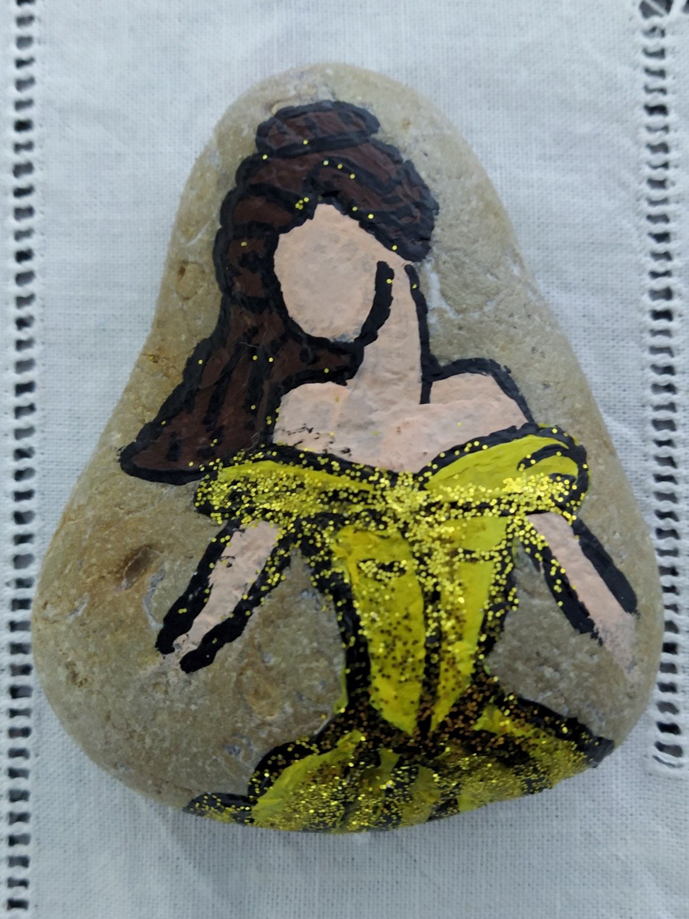 Pisa-papéis Artesanal Princesas da Disney