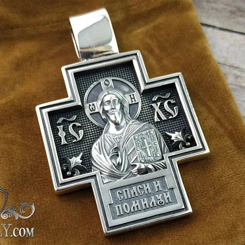 Православный Крестик с молитвой. Молель . Серебро 925 проба. Заказ