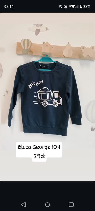 Zestaw dla chłopca bluzy sweterek 104 110