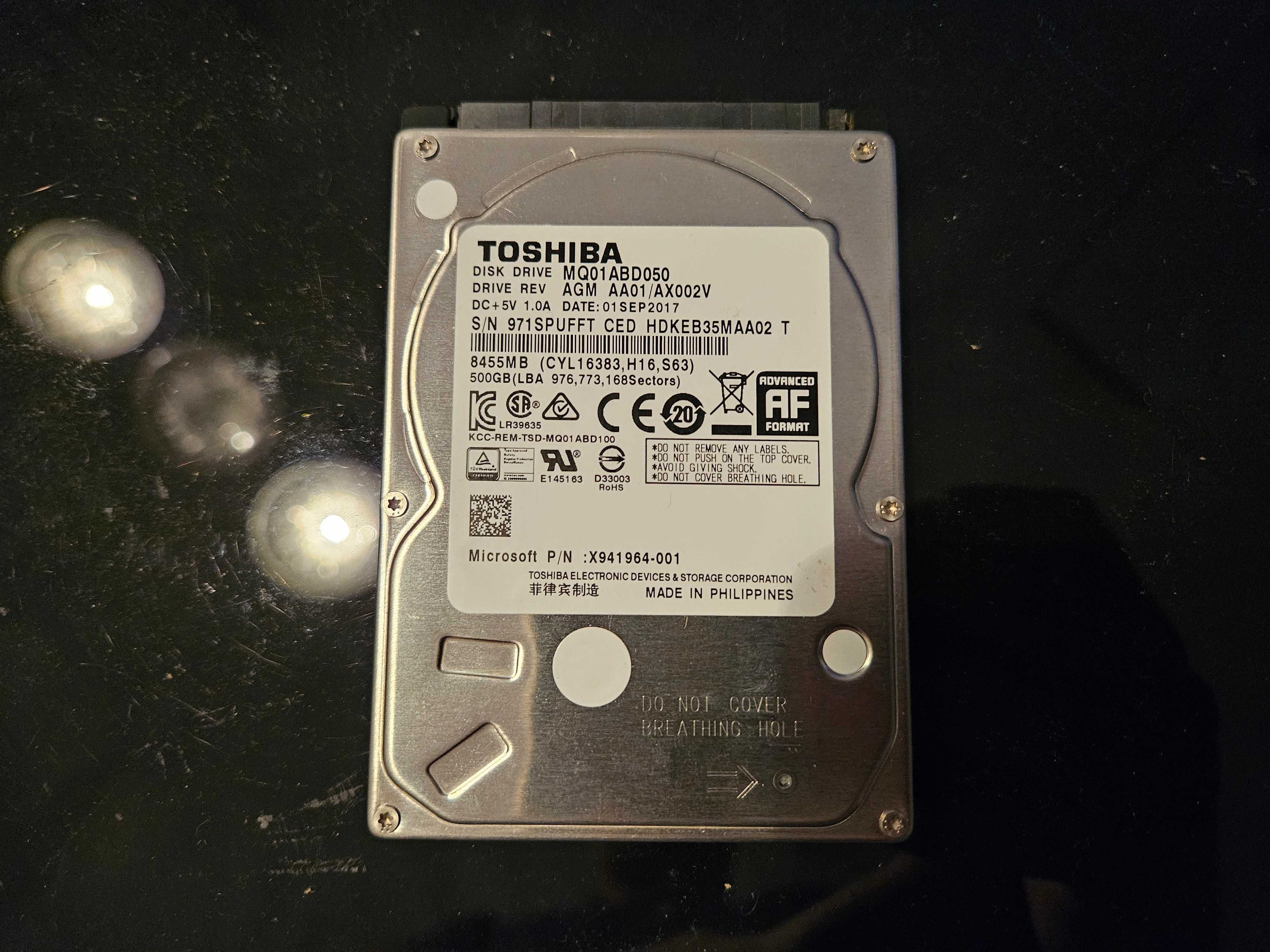 Dysk Sata Toshiba 500GB 2,5" idealny do PS, Xbox lub laptopa