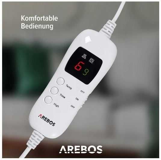 Koc ogrzewany elektryczny AREBOS 160 × 120 cm