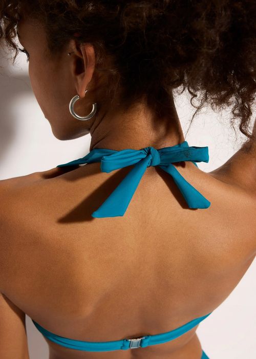 B.P.C biustonosz bikini turkusowy z wiązanymi ramiączkami ^40