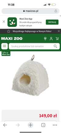 Domek budka dla kota psa maxi zoo bezowa pluszowa