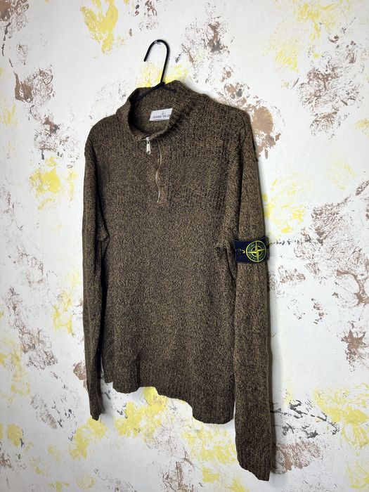 Свитер зипка 1/3  кофта Stone Island оригинал винтаж размер L