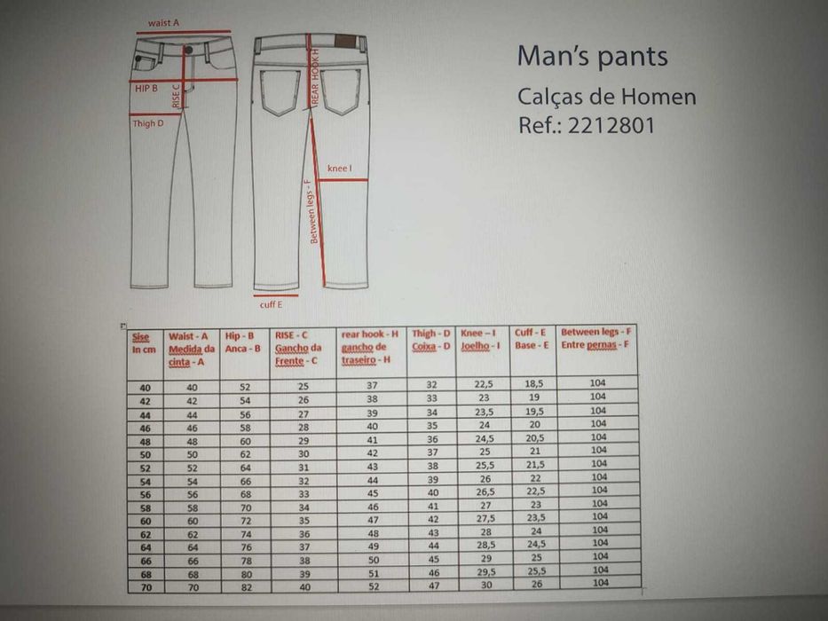 Calças "Cargo" em algodão de alta qualidade