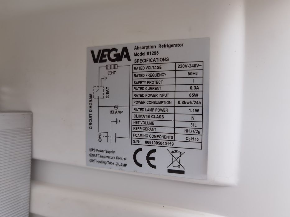 Lodówka minibar Vega