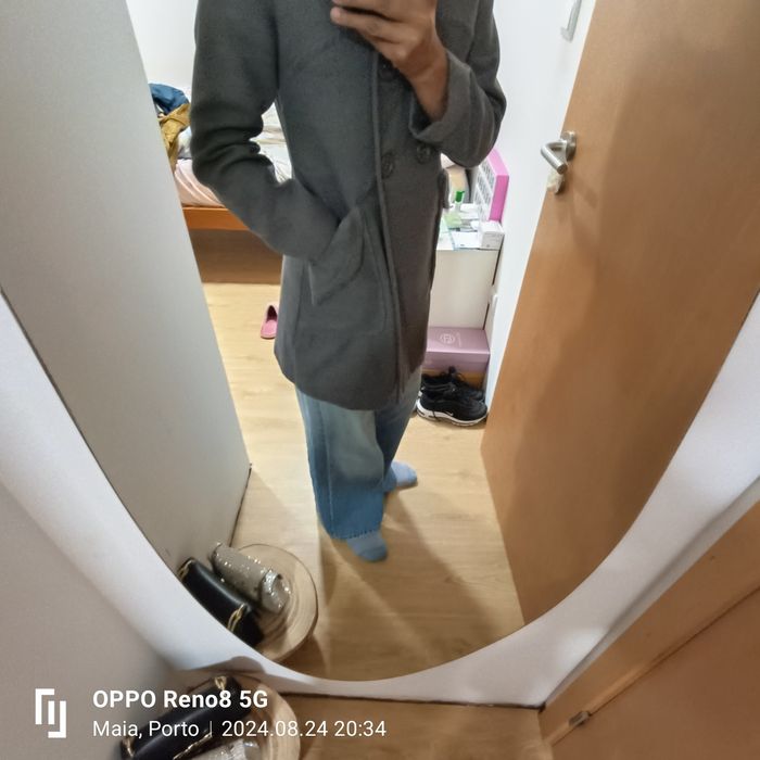 Casaco fazenda cinza