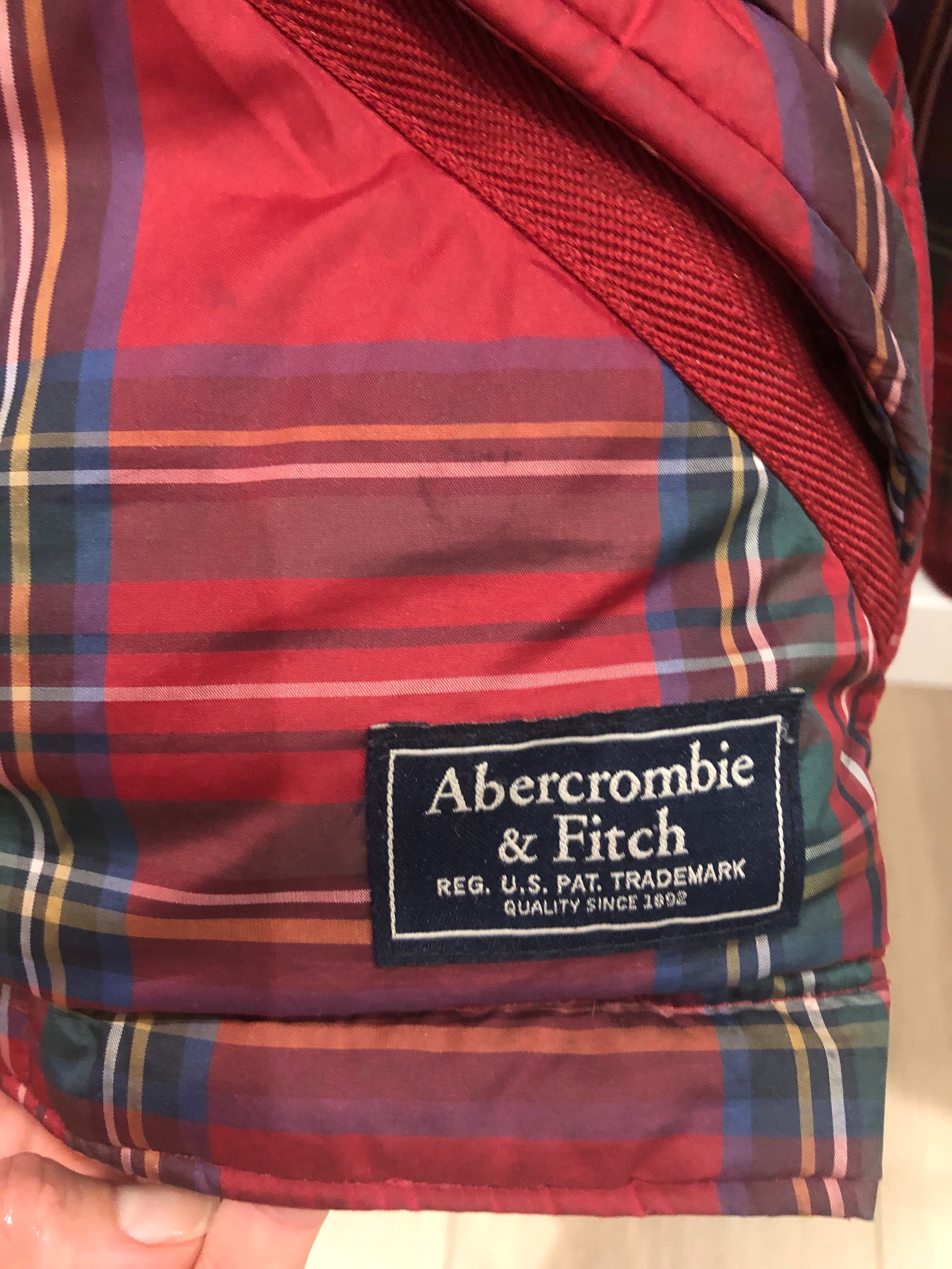 Kurtka Abercrombie&Fitch czerwona w kratę