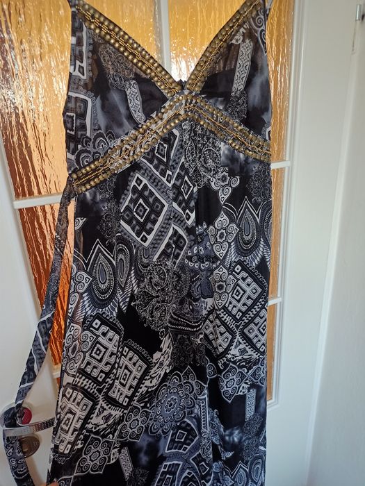 Sukienka letnia Stella, Maxi, na ramiączkach