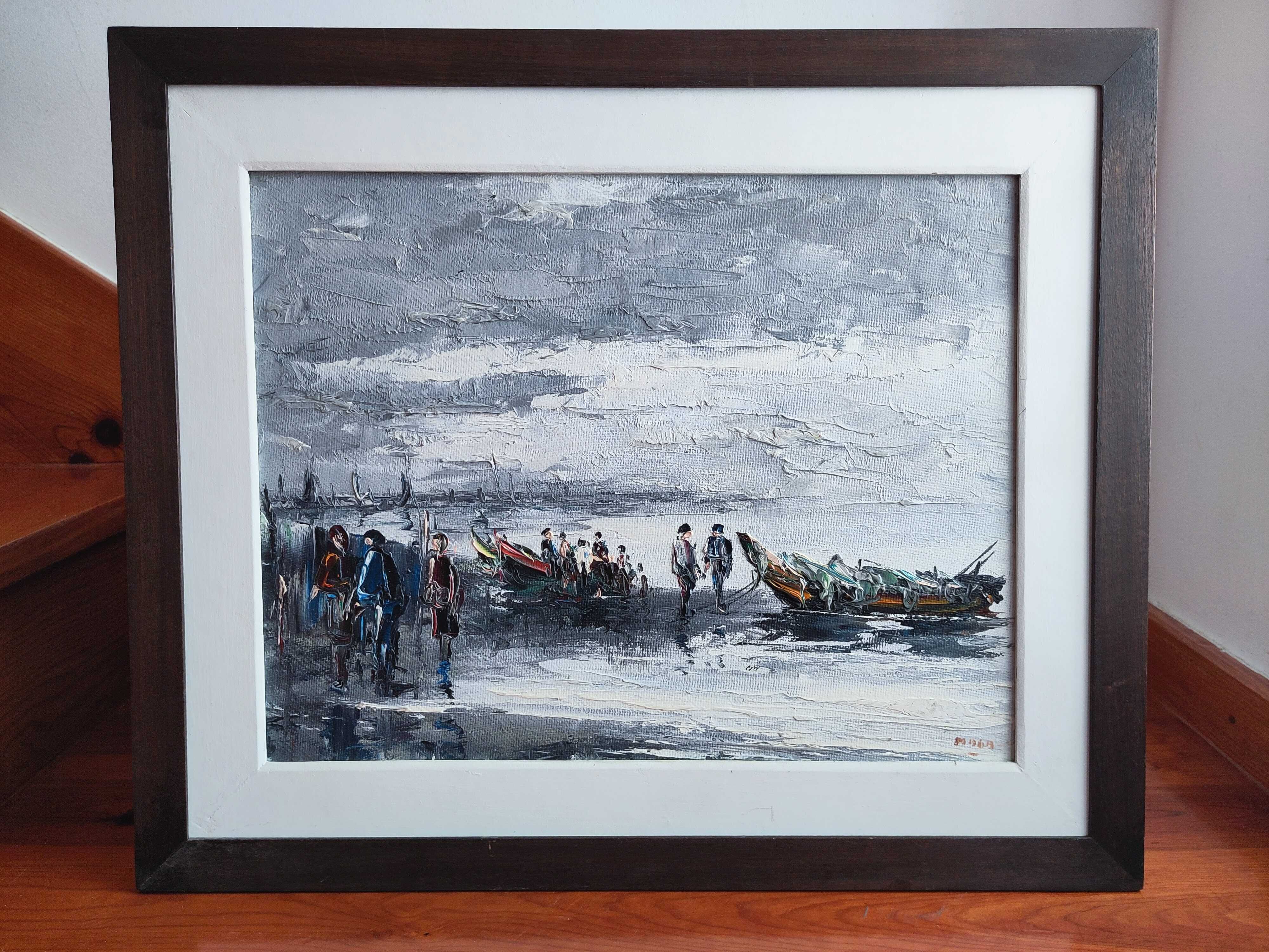 Pintura a óleo – Porto de pesca