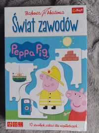 NOWE puzzle Świnka Peppa, gra edukacyjna: Świat zawodów 4+