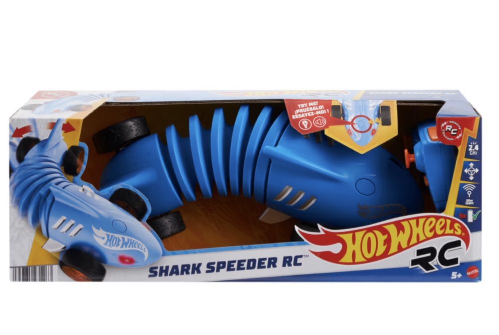 Автомобиль Акула Hot Wheels 1:15 Scale Shark Speeder!