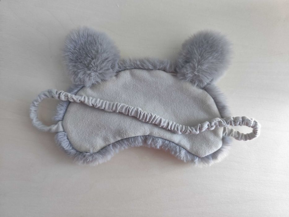 Maska do spania na oczy pluszowa futrzana