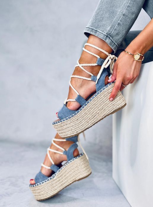 Espadryle Na Koturnie Marge L.blue