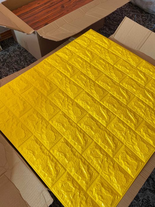 Самоклеющаяся декоративная 3D панель Кирпич белый Лофт 77*70 панелі 3Д