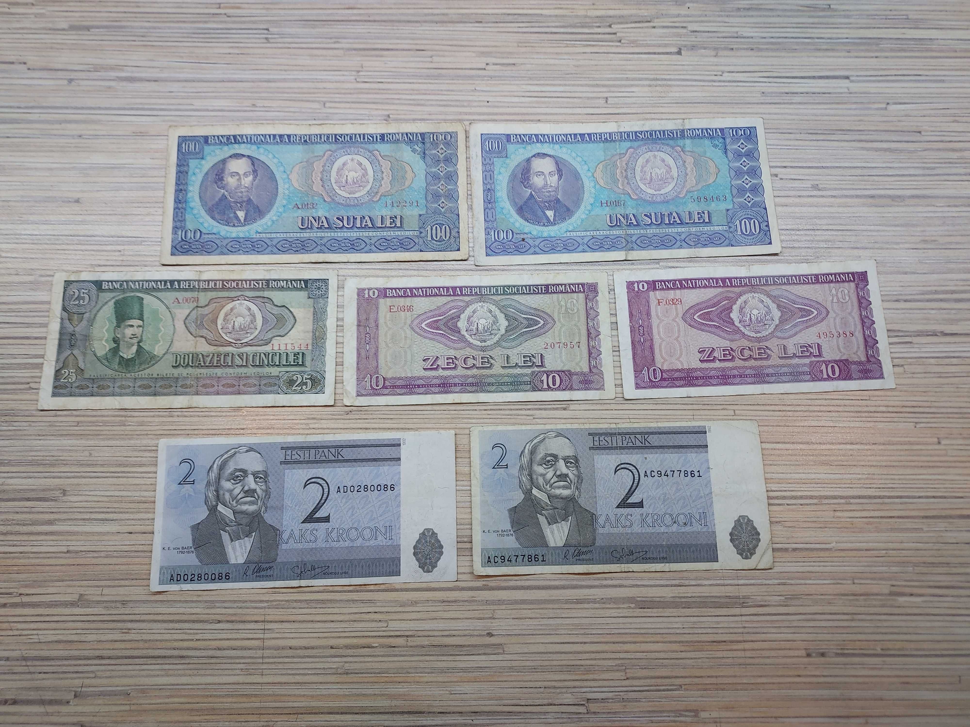 kolekcja starych banknotów Rumunia i Estonia