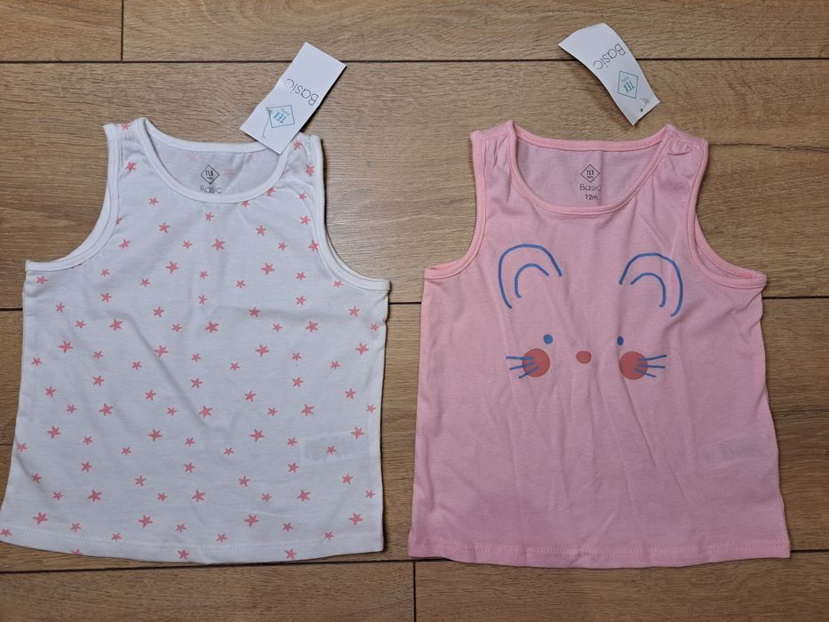 Koszulki 2szt., rozm. 74 nowe