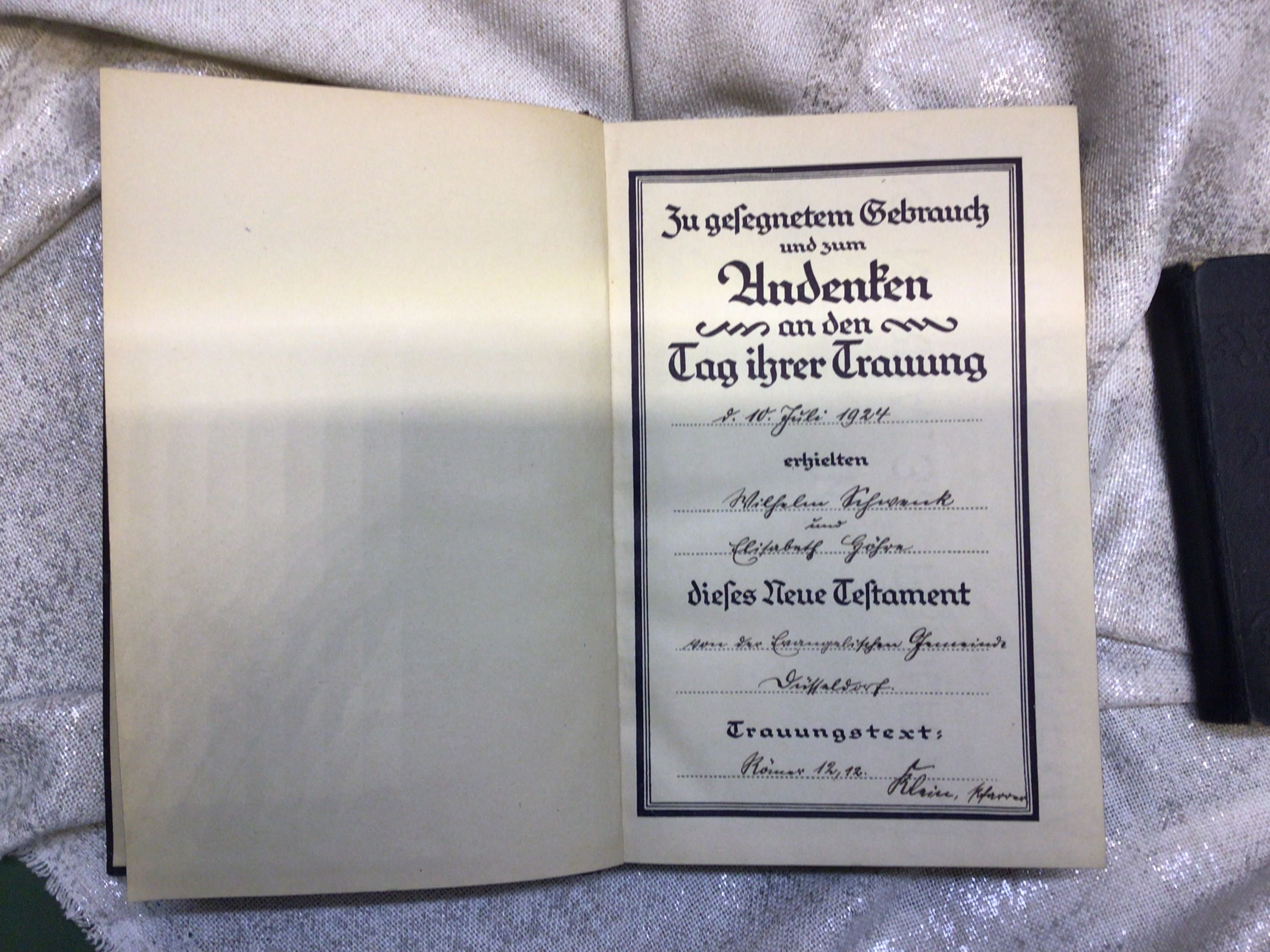 Nowy testament niemieckie wydanie z 1903 i 1924