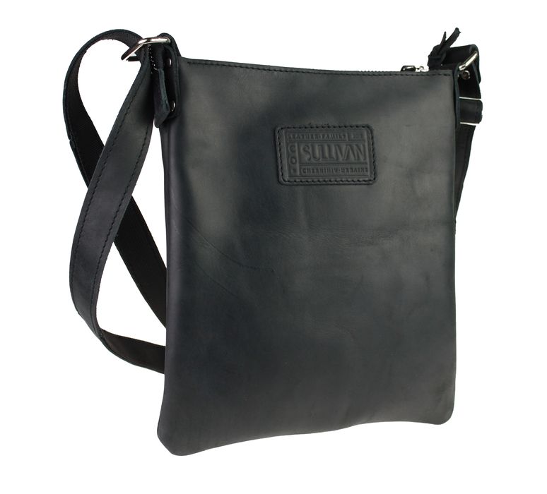 Сумка чоловіча шкіряна планшетка SULLIVAN smvp69-1(22) чорна