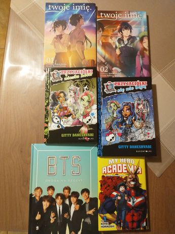 Zestaw 6 książek BTS Manga Monster High My Hero Academia