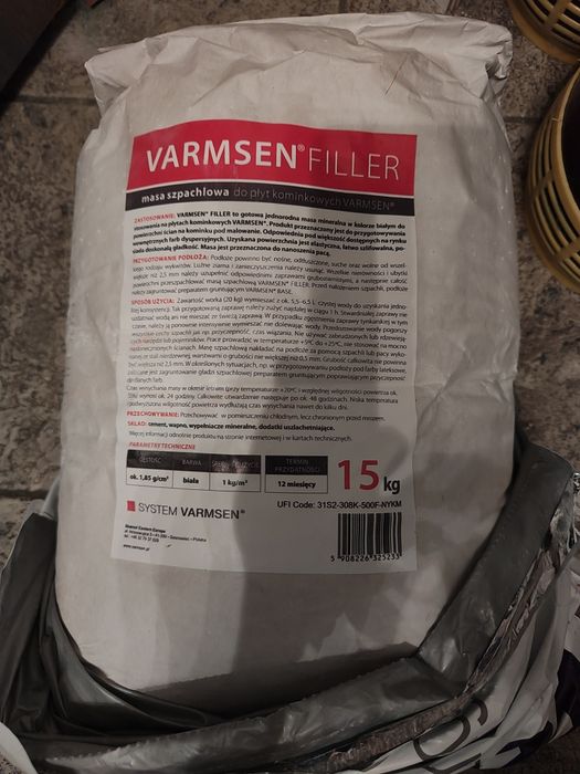 Varmsen Masa szpachlowa do płyt kominkowych 15kg