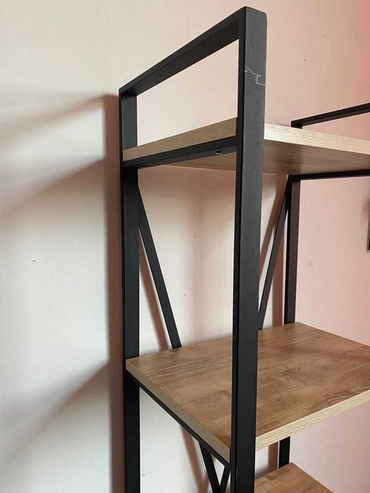 Стелаж вузький 5 полиць лофт, стелаж loft, книжкова шафа АКЦІЯ