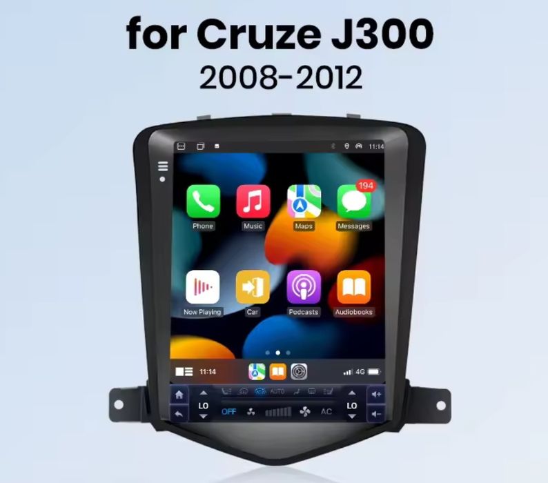 Rádio android tipo tesla Chevrolet Cruze J300 CARPLAY WIFI GPS 2/32GB
