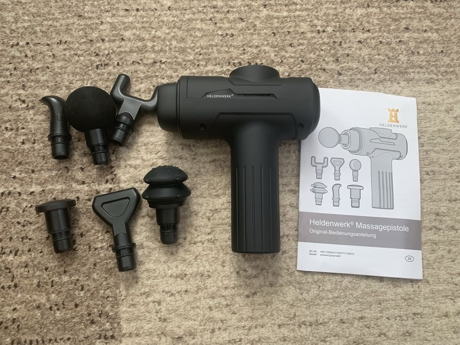 Масажний (массажер) пістолет Massage gun Heldenwerk 6 насадок.