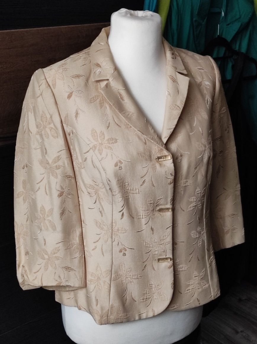 Elegancka miodowa marynarka/żakiet 44