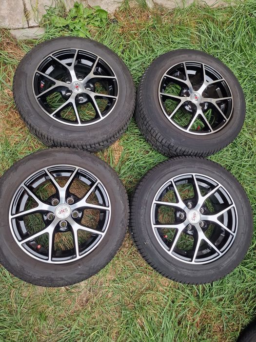 Piękne Koła 5x100 14" felgi SNP z oponami Dębica 185/60/14