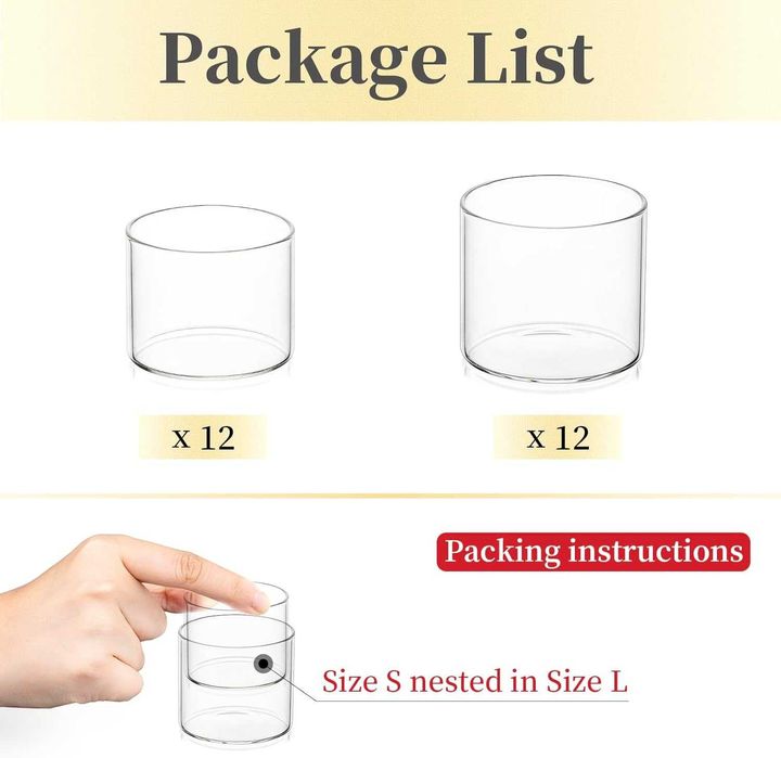 Nowy szklany wazon / wazony / świecznik / świeca / 24 szt !A401!