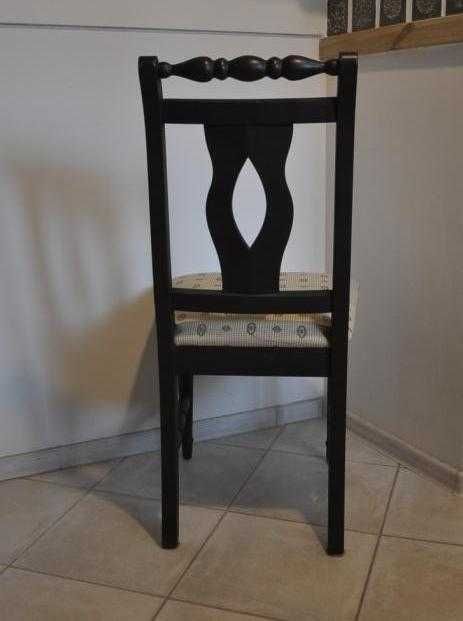 Krzesła drewniane tapicerowane do salonu, jadalni , ciemny brąz