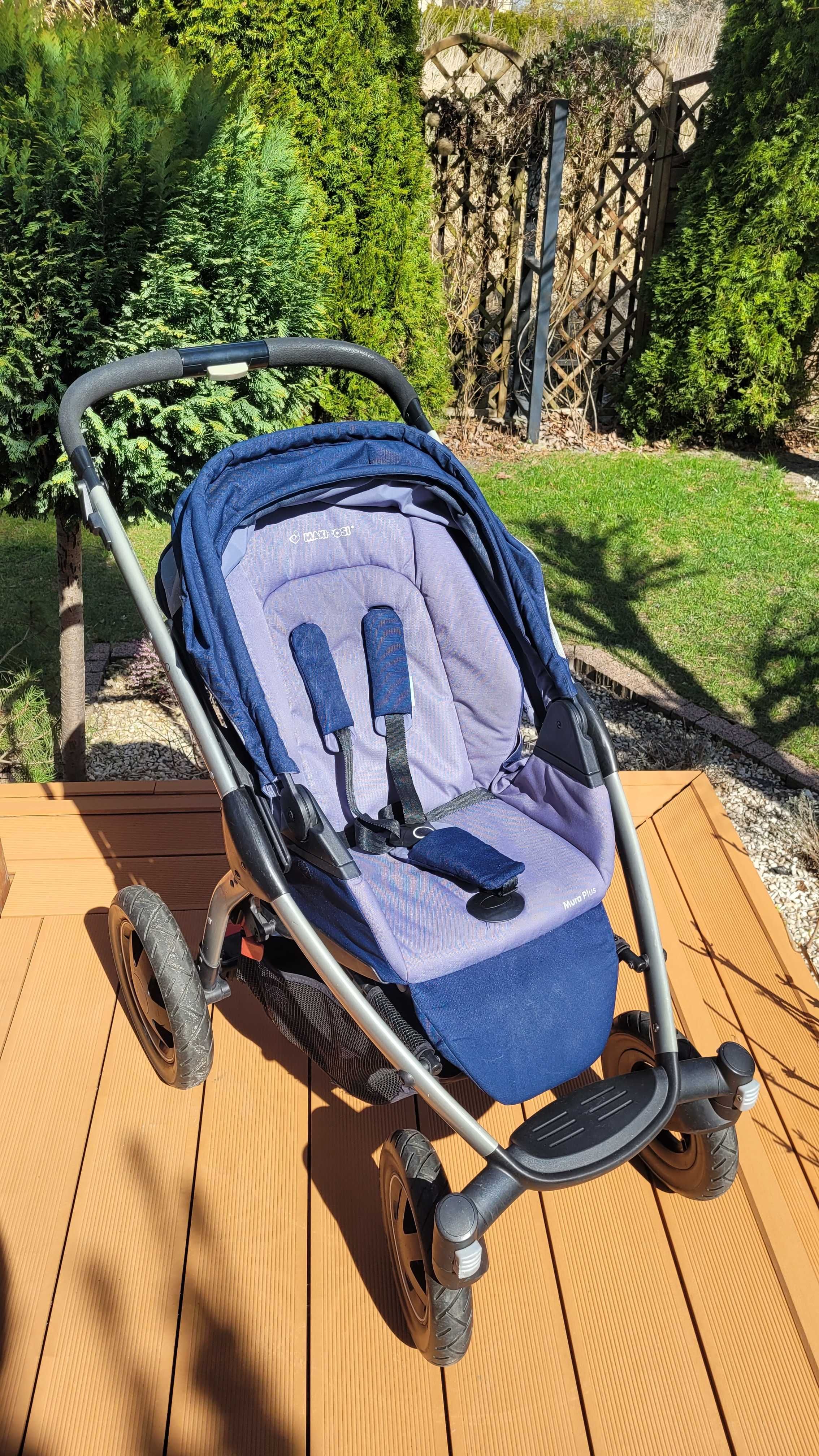 Wózek Mura Plus4 spacerówka + gondola, kolor DRESS BLUE
