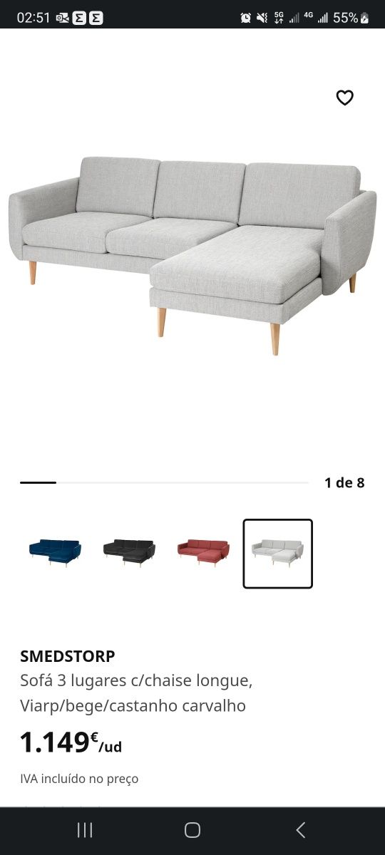 Sofá IKEA " SMEDSTORP " novo !