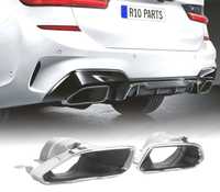 PONTEIRAS DE ESCAPE PARA BMW G20 G21 19- LOOK M PERFORMANCE PRATEADAS