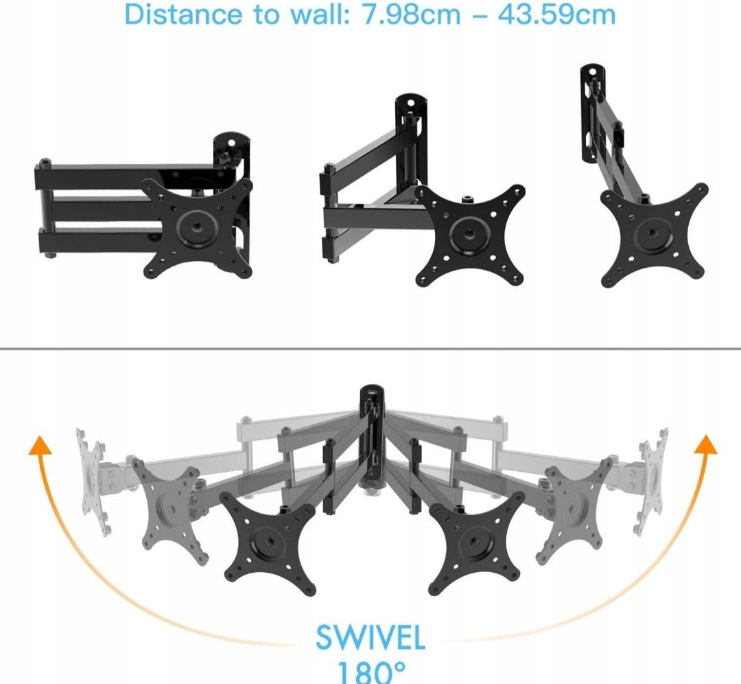 Uchwyt do monitora 13-42" waga max 20 kg Perlegear