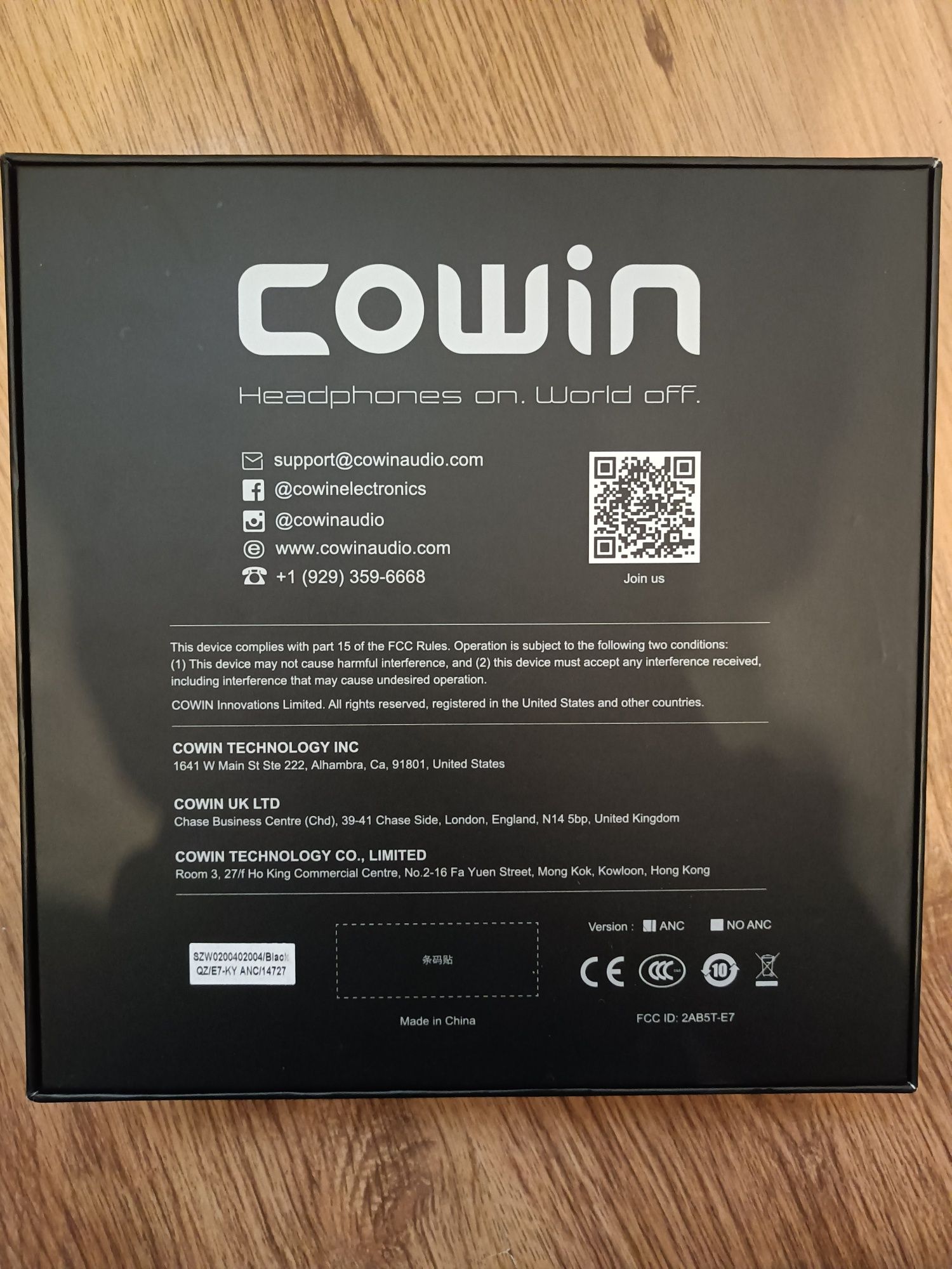 Słuchawki bezprzewodowe Cowin E7 ANC