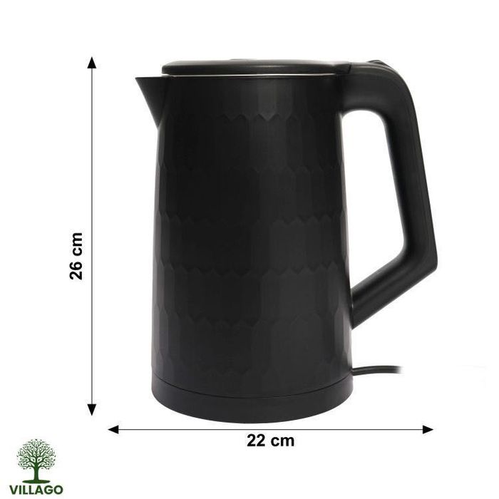 NOWY CZAJNIK Villago Elektryczny 1.8l 1500W bezprzewodowy czarny