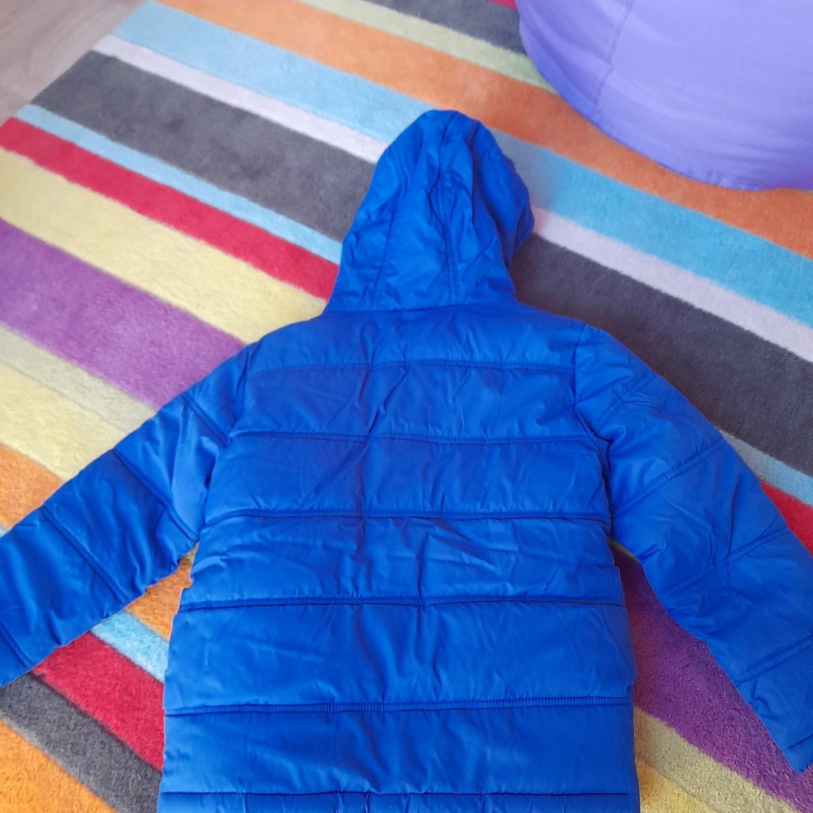 Куртка зима. Синяя. Р 116.  5-6-7 лет. Замеры на фото